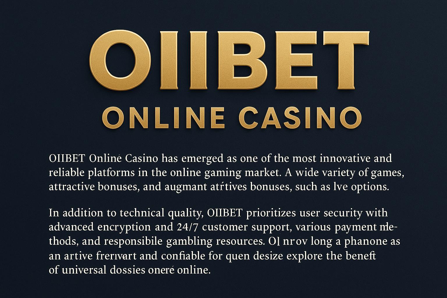 Cassino Online OIIBET  